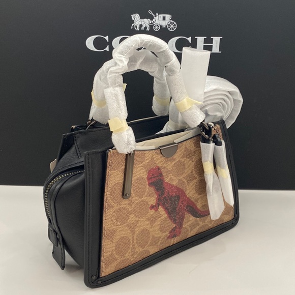 Rare NWT Coach Rexy Dreamer 21 Signature Canvas Jianguo Artists Leather Motif - Picture 3 of 11